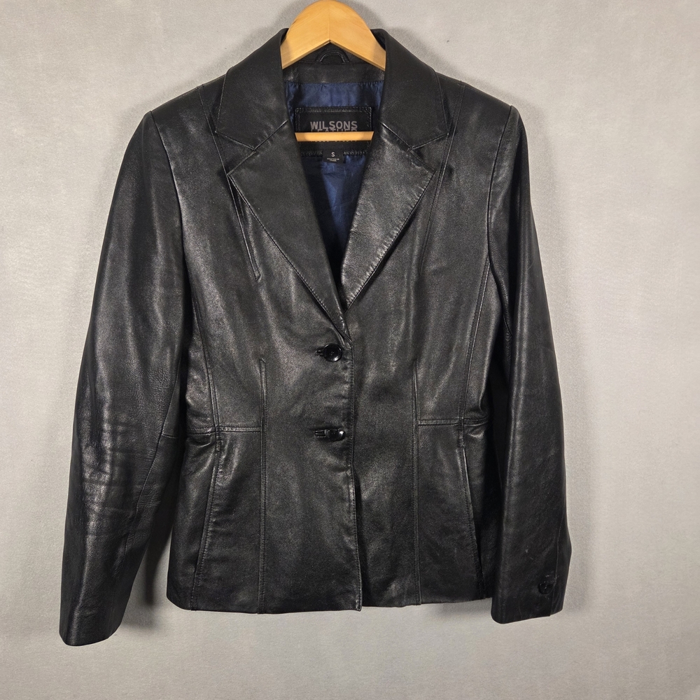 Vintage leather blazer jacket by Wilsons Leather from their Pelle Studio